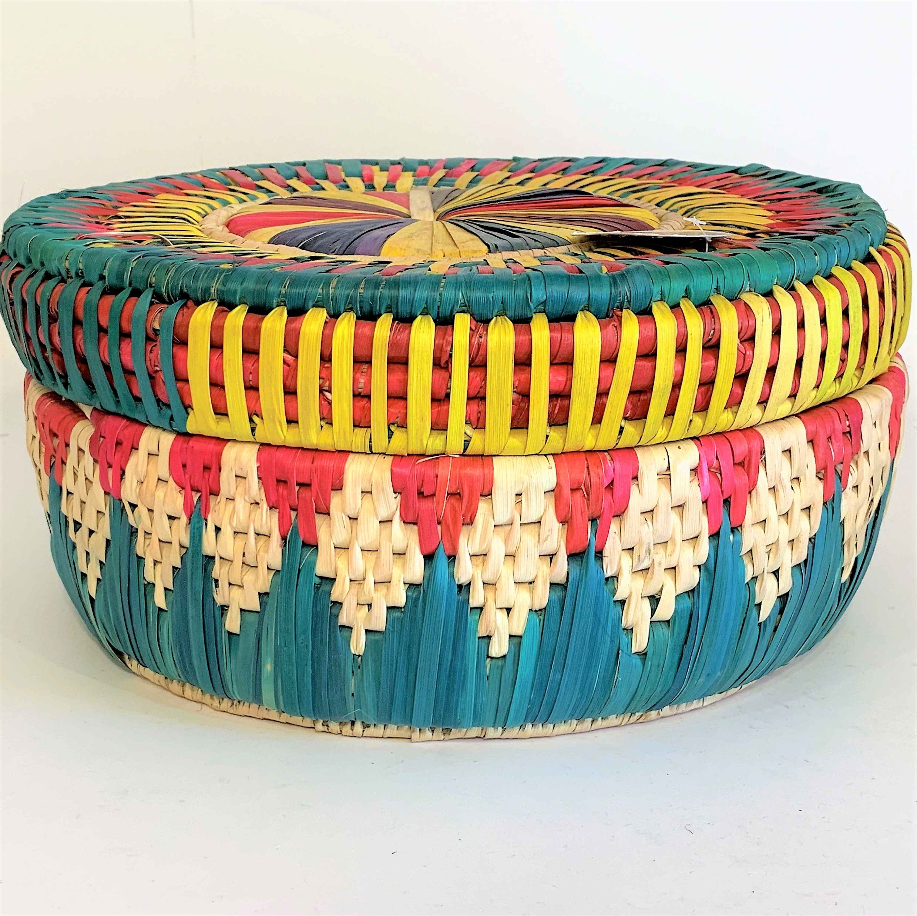 HAND WOVEN SARAIKI BASKETS WITH LID (PATARI) (NMHU)